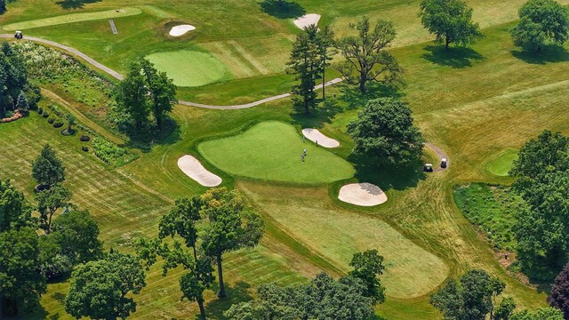 2475 Signal Hill Rd, Springfield, OH 45504 - aerial view of property and surrounding area featuring a golf course