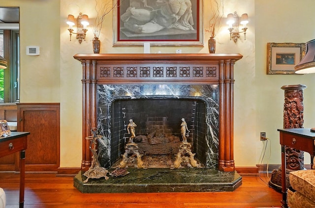 2475 Signal Hill Rd, Springfield, OH 45504 - detailed view of a premium fireplace and wood finished floors