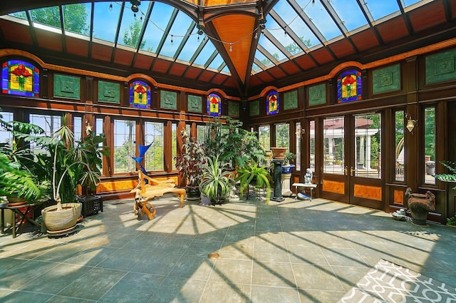 2475 Signal Hill Rd, Springfield, OH 45504 - sunroom / solarium with french doors, plenty of natural light, and lofted ceiling