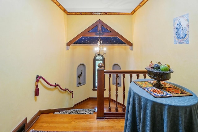 2475 Signal Hill Rd, Springfield, OH 45504 - stairs with wood finished floors