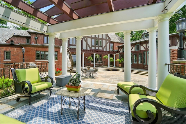 2475 Signal Hill Rd, Springfield, OH 45504 - view of patio / terrace with a pergola