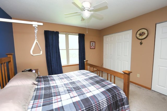 264 Ridgeway Dr, Howard, OH 43028 - bedroom with carpet floors and a ceiling fan