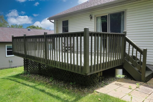 264 Ridgeway Dr, Howard, OH 43028 - wooden deck with a yard