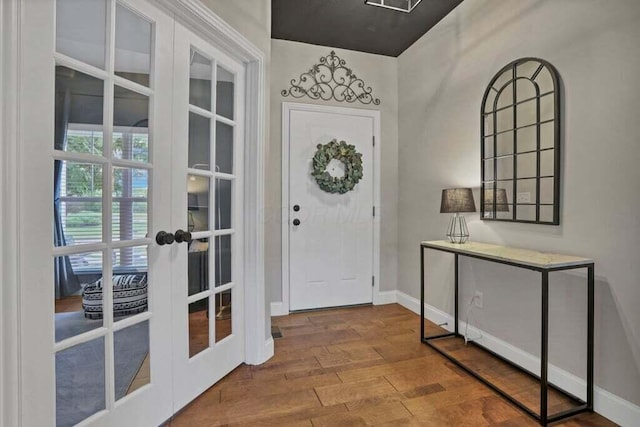 117 Sparrow Ct, Pickerington, OH 43147 - foyer featuring french doors and wood finished floors