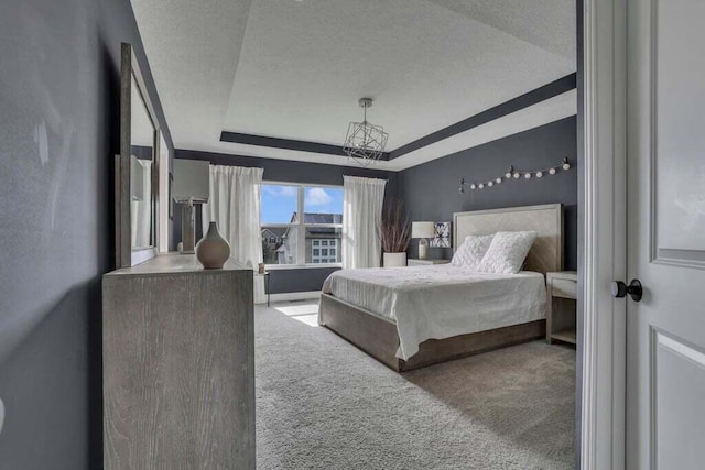 117 Sparrow Ct, Pickerington, OH 43147 - carpeted bedroom featuring a raised ceiling and a textured ceiling