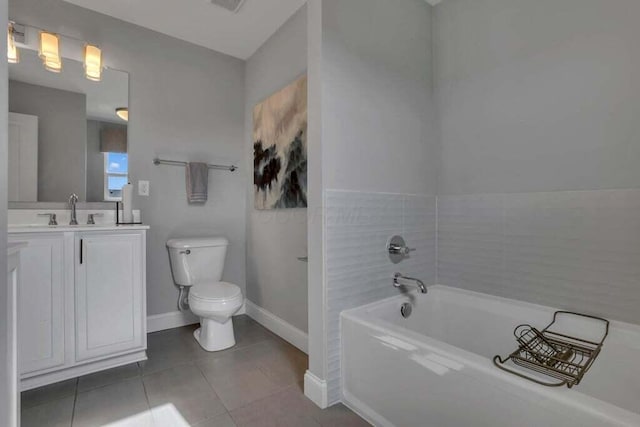 117 Sparrow Ct, Pickerington, OH 43147 - bathroom with a bath, tile patterned floors, and vanity