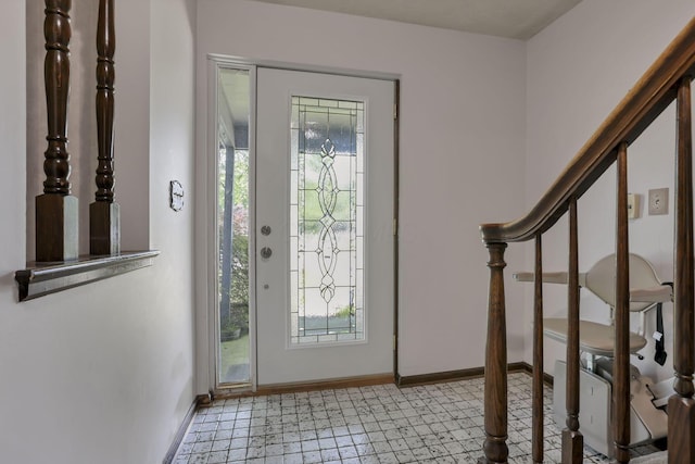 2809 Bella Via Ave, Columbus, OH 43231 - entrance foyer with healthy amount of natural light and stairs