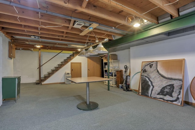 2809 Bella Via Ave, Columbus, OH 43231 - finished below grade area with stairs and baseboards