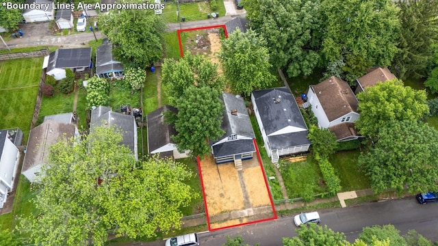 1430 Aberdeen Ave, Columbus, OH 43211 - aerial perspective of suburban area featuring property boundaries highlighted