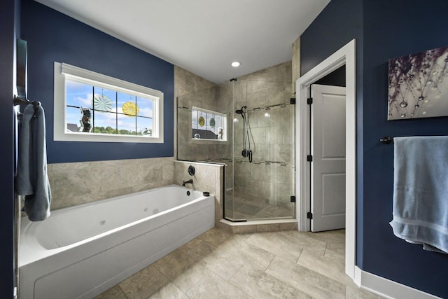 124 Dutch Ridge Way, Johnstown, OH 43031 - full bath with a tub with jets and a stall shower