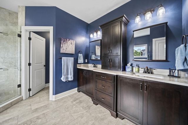 124 Dutch Ridge Way, Johnstown, OH 43031 - full bath featuring double vanity and a shower stall