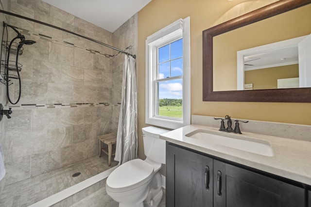 124 Dutch Ridge Way, Johnstown, OH 43031 - full bath featuring vanity, a tile shower, and healthy amount of natural light