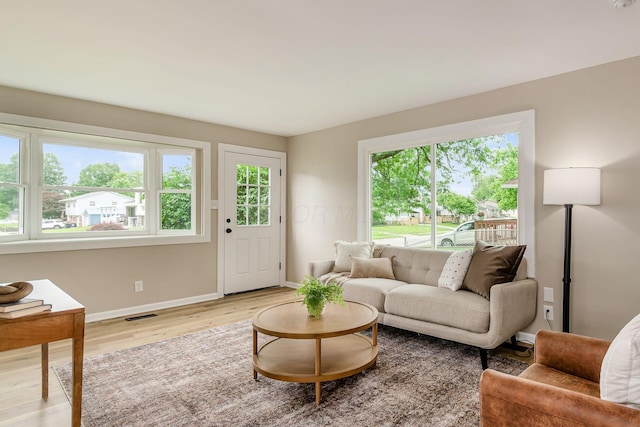 99 Ramona Ave, Newark, OH 43055 - living room featuring light wood-style flooring and baseboards