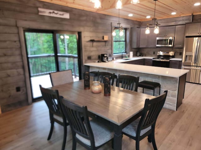 18358 Buckingham Rd, Logan, OH 43138 - dining room featuring light wood finished floors and recessed lighting