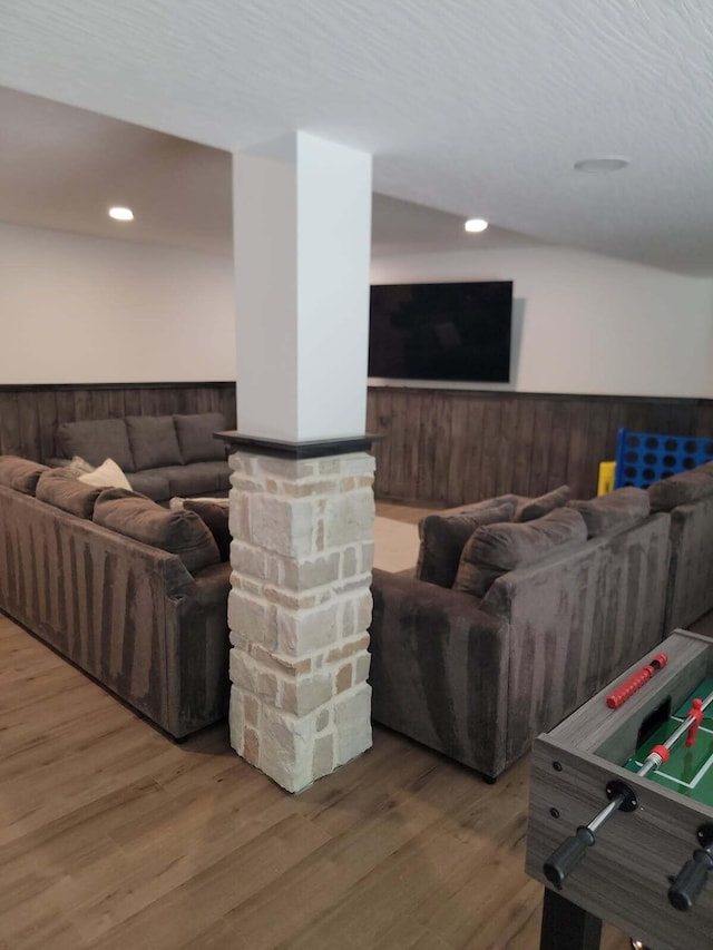 18358 Buckingham Rd, Logan, OH 43138 - living area featuring wood finished floors and recessed lighting