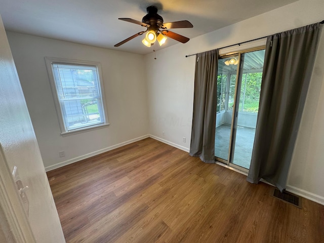 139 S Ashburton Rd, Columbus, OH 43213 - spare room featuring healthy amount of natural light, wood finished floors, and ceiling fan