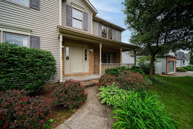 1948 Wendover Cir NE, North Canton, OH 44720 - entrance to property featuring covered porch and brick siding
