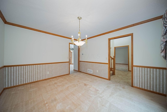 1948 Wendover Cir NE, North Canton, OH 44720 - carpeted empty room featuring a chandelier and crown molding