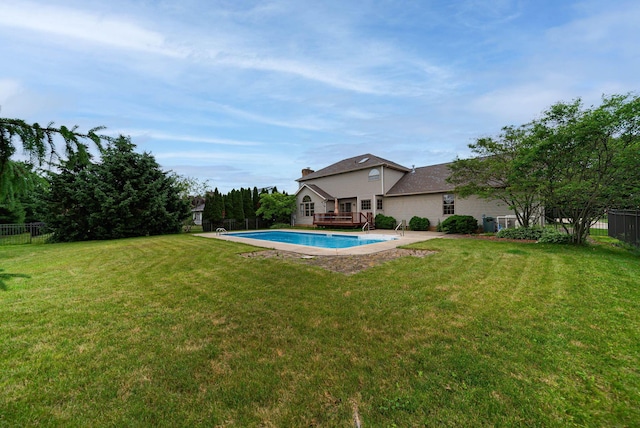 1948 Wendover Cir NE, North Canton, OH 44720 - view of swimming pool with a fenced backyard and a deck
