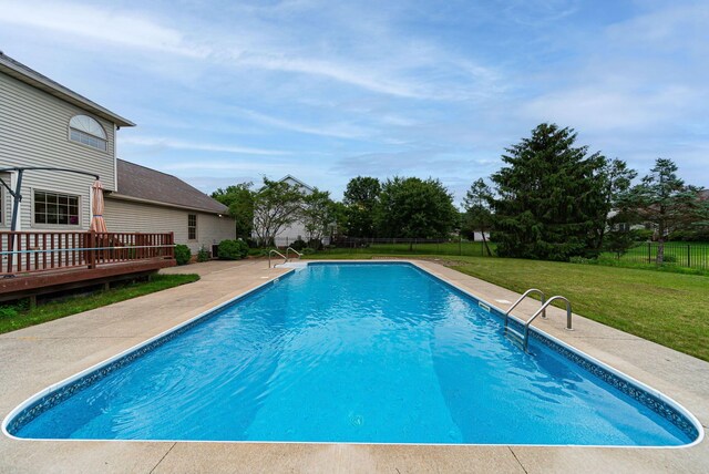 1948 Wendover Cir NE, North Canton, OH 44720 - view of swimming pool featuring a wooden deck
