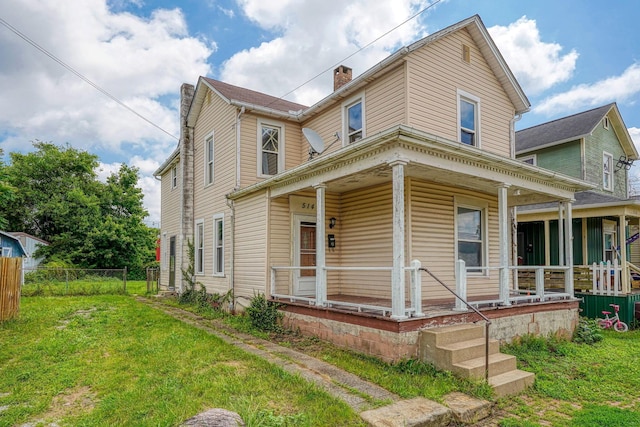 514 S Columbus St, Lancaster, OH 43130 - view of front facade with covered porch