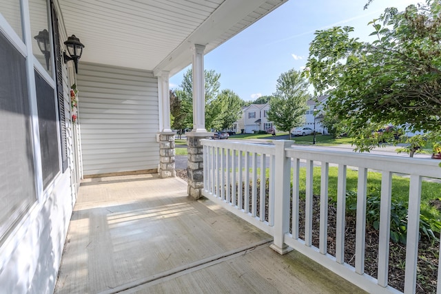 5480 Rothermund Dr, Canal Winchester, OH 43110 - wooden porch with a residential view
