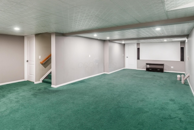 7774 Kingman Pl, Lewis Center, OH 43035 - carpeted home theater featuring recessed lighting and baseboards