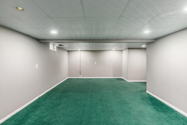 7774 Kingman Pl, Lewis Center, OH 43035 - finished basement with carpet and recessed lighting