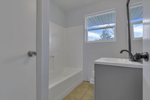 3749 Dort Pl, Columbus, OH 43227 - bathroom with vanity, tile patterned floors, and bathing tub / shower combination