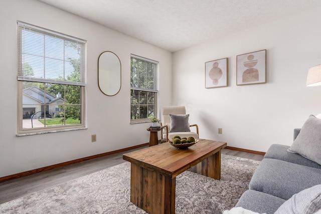 3351 Lindstrom Dr, Columbus, OH 43228 - living room with wood finished floors and a textured ceiling