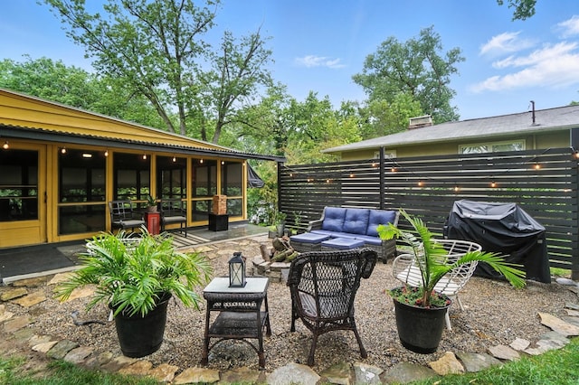 2620 Edgevale Rd, Columbus, OH 43221 - view of patio / terrace featuring an outdoor hangout area and a grill