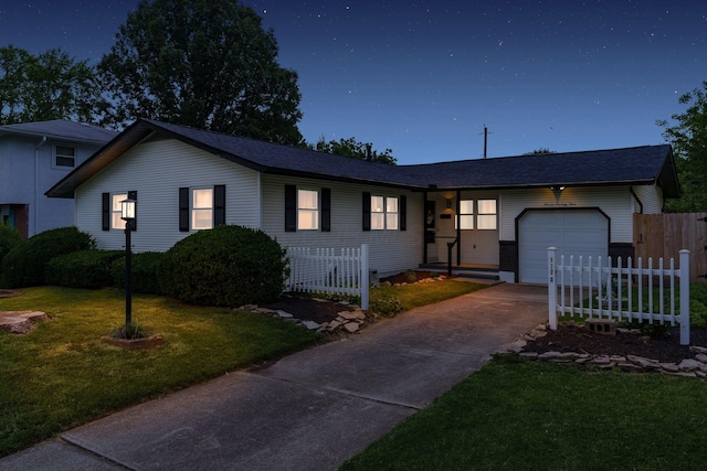 1174 Belden Rd, Columbus, OH 43229 - single story home with an attached garage, concrete driveway, and a shingled roof