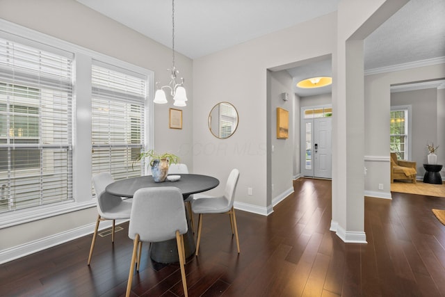 4190 Troutbrook Dr Unit 128, Dublin, OH 43017 - dining room featuring dark wood-type flooring and a chandelier