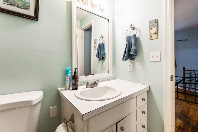 2909 Bryden Rd, Columbus, OH 43209 - bathroom featuring vanity and wood finished floors