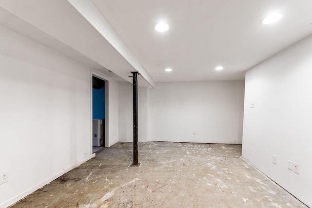 2909 Bryden Rd, Columbus, OH 43209 - finished below grade area featuring recessed lighting