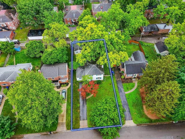 2909 Bryden Rd, Columbus, OH 43209 - aerial view of residential area featuring property boundaries highlighted