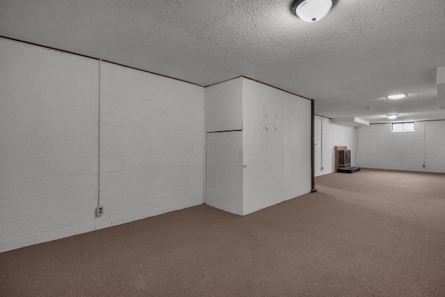 824 Colonial Dr, Heath, OH 43056 - basement featuring carpet floors and a textured ceiling