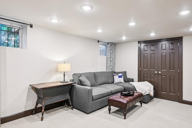 1968 Coventry Rd, Upper Arlington, OH 43212 - carpeted living area with recessed lighting and plenty of natural light