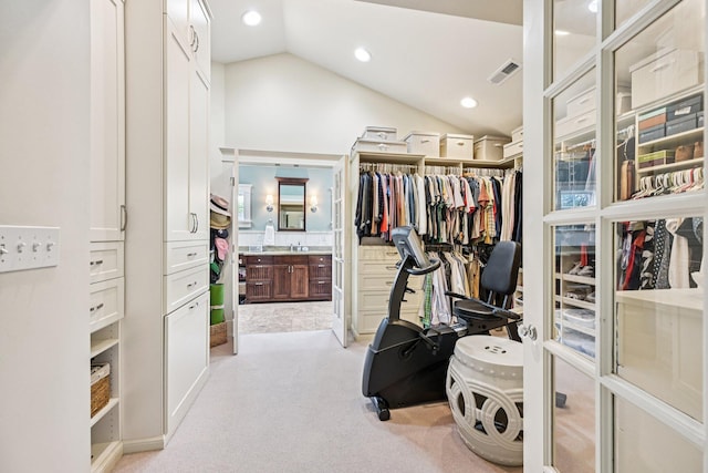 1968 Coventry Rd, Upper Arlington, OH 43212 - spacious closet with vaulted ceiling and light colored carpet