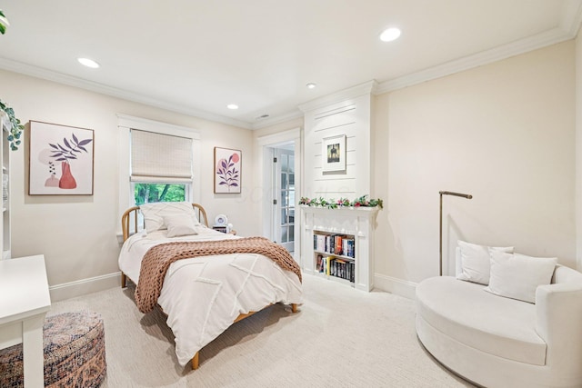 1968 Coventry Rd, Upper Arlington, OH 43212 - carpeted bedroom with recessed lighting and ornamental molding