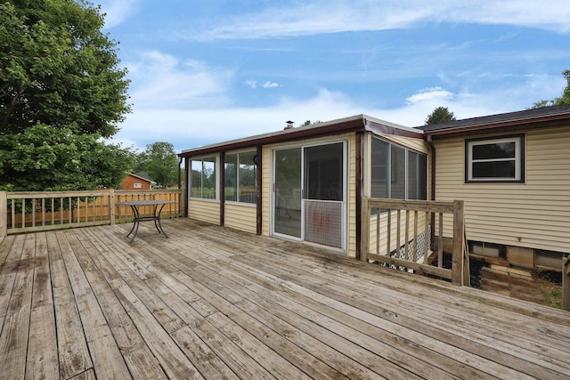 251 Florence Dr, Pickerington, OH 43147 - wooden terrace with a sunroom