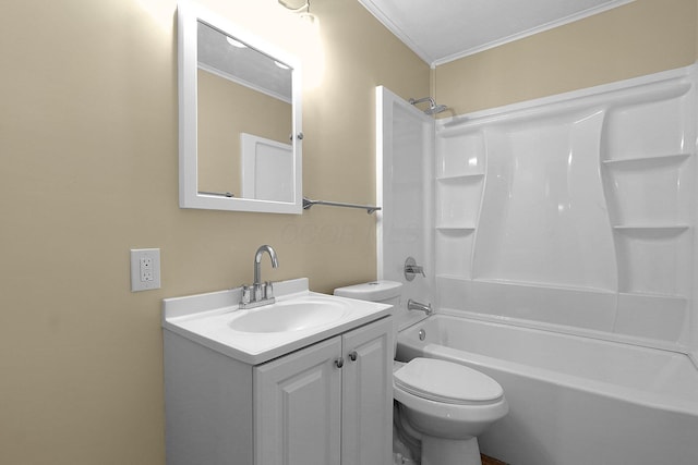 1086 S Hampton Rd, Columbus, OH 43227 - full bathroom with crown molding, vanity, and bathtub / shower combination