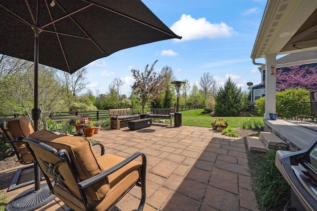 10640 Honeysuckle Way, Plain City, OH 43064 - view of patio with an outdoor living space