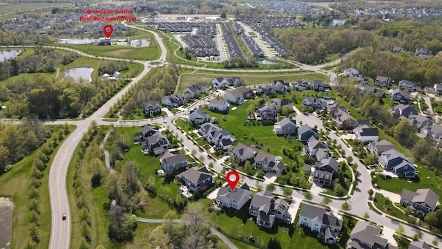 10640 Honeysuckle Way, Plain City, OH 43064 - aerial view of property and surrounding area with a nearby body of water and nearby suburban area