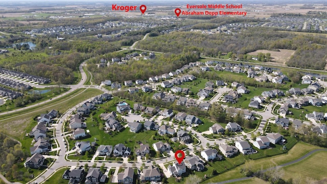 10640 Honeysuckle Way, Plain City, OH 43064 - aerial view of property and surrounding area featuring nearby suburban area
