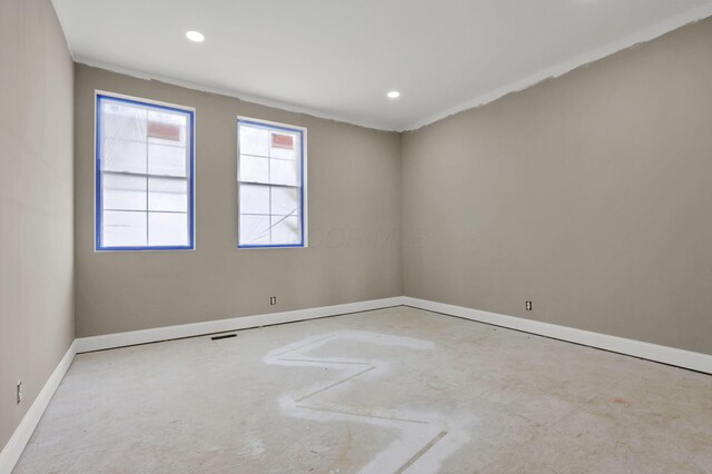 3699 Kassidy Dr, Grove City, OH 43123 - unfurnished room with recessed lighting and unfinished concrete floors