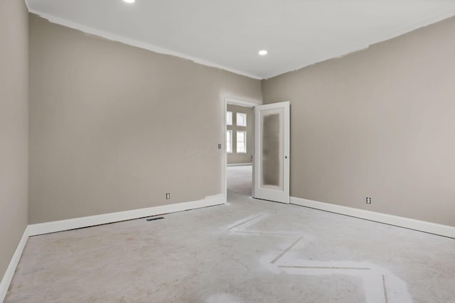 3699 Kassidy Dr, Grove City, OH 43123 - spare room featuring recessed lighting and crown molding