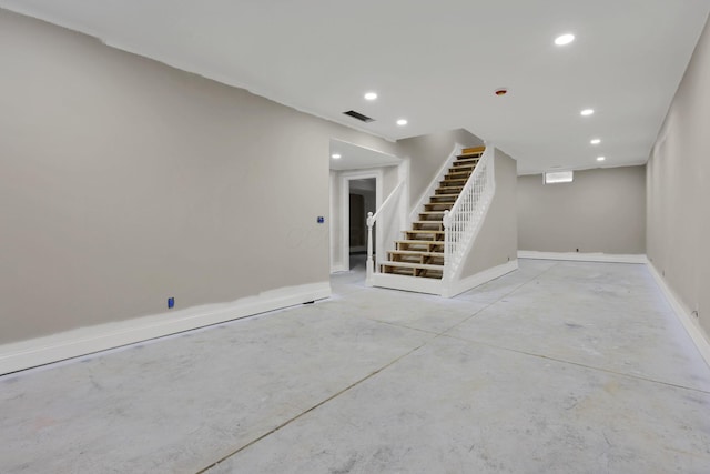 3699 Kassidy Dr, Grove City, OH 43123 - basement with stairs and recessed lighting