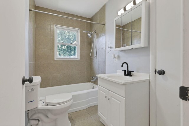 678 E Fair Ave, Lancaster, OH 43130 - full bathroom featuring vanity, shower / washtub combination, and tile patterned flooring