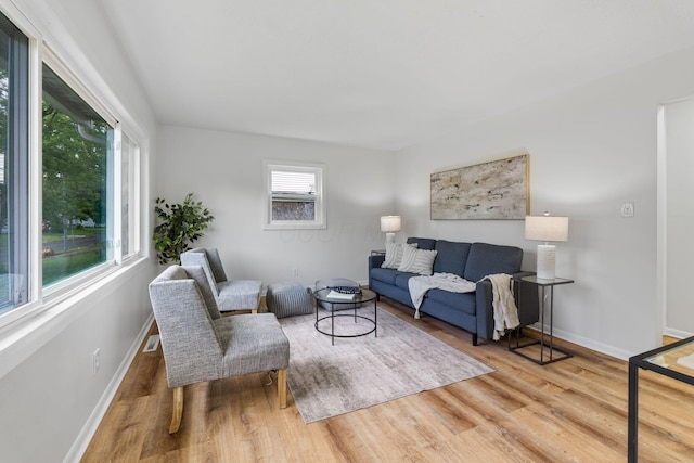 2203 Belcher Dr, Columbus, OH 43224 - living room featuring wood finished floors and baseboards